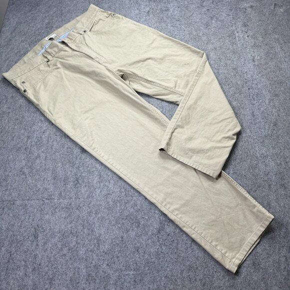 Peter Millar 5-Pocket Pants Men 38 x 28 Beige Khaki Stretch Soft Touch Pima - Picture 1 of 16